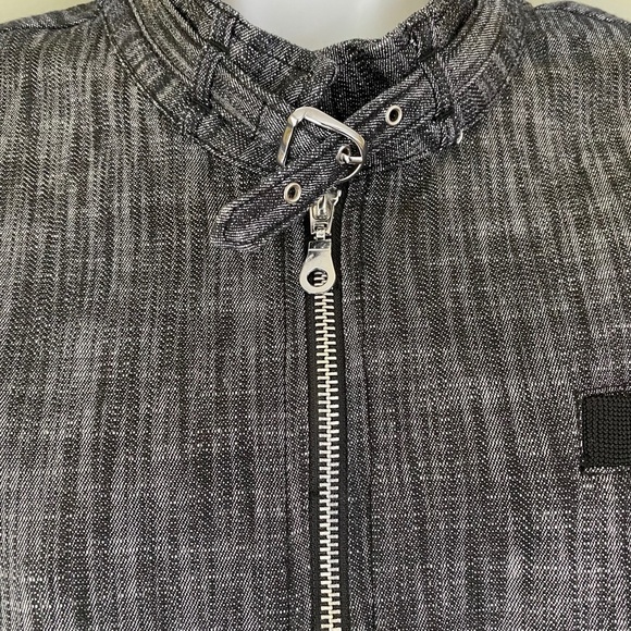 Larry Levine Vintage Style denim bomber jacket Coat 80s - Picture 8 of 8